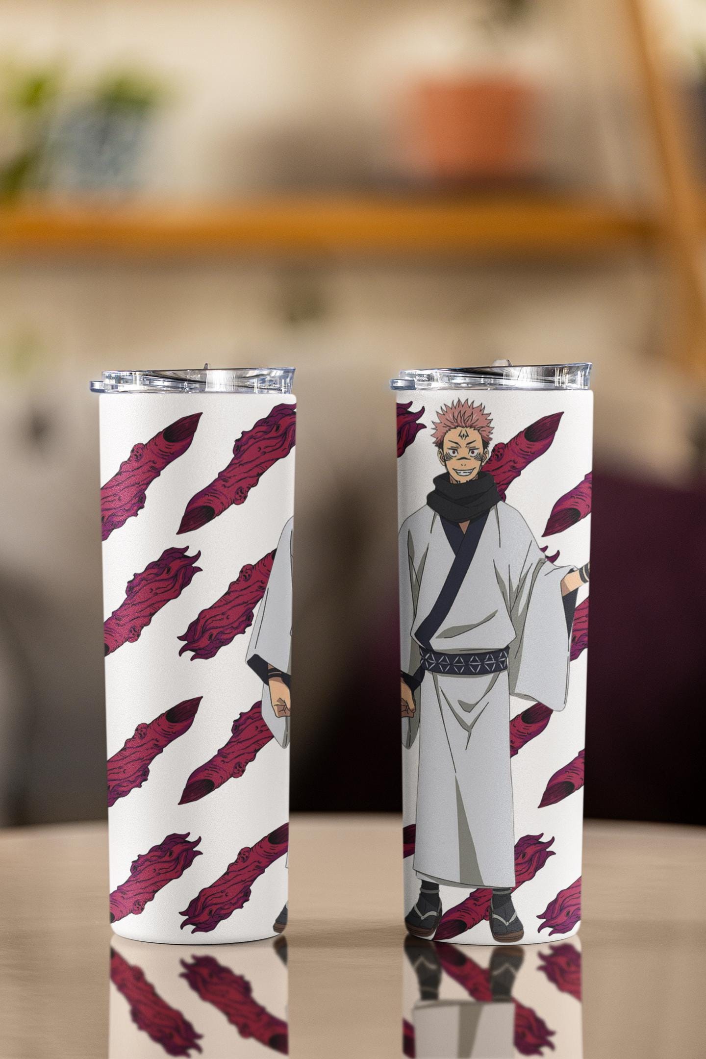 Anime Inspired | Yuji Itadori | Sukuna | Megumi |Cursed Fingers Tumbler, 20 oz tumbler, Anime Merch