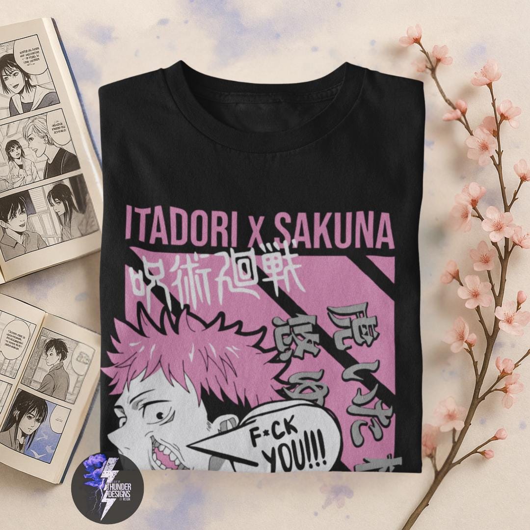 JJK Shirt | Itadori x Sakuna | Anime T-Shirt, JJK Merch, Otaku