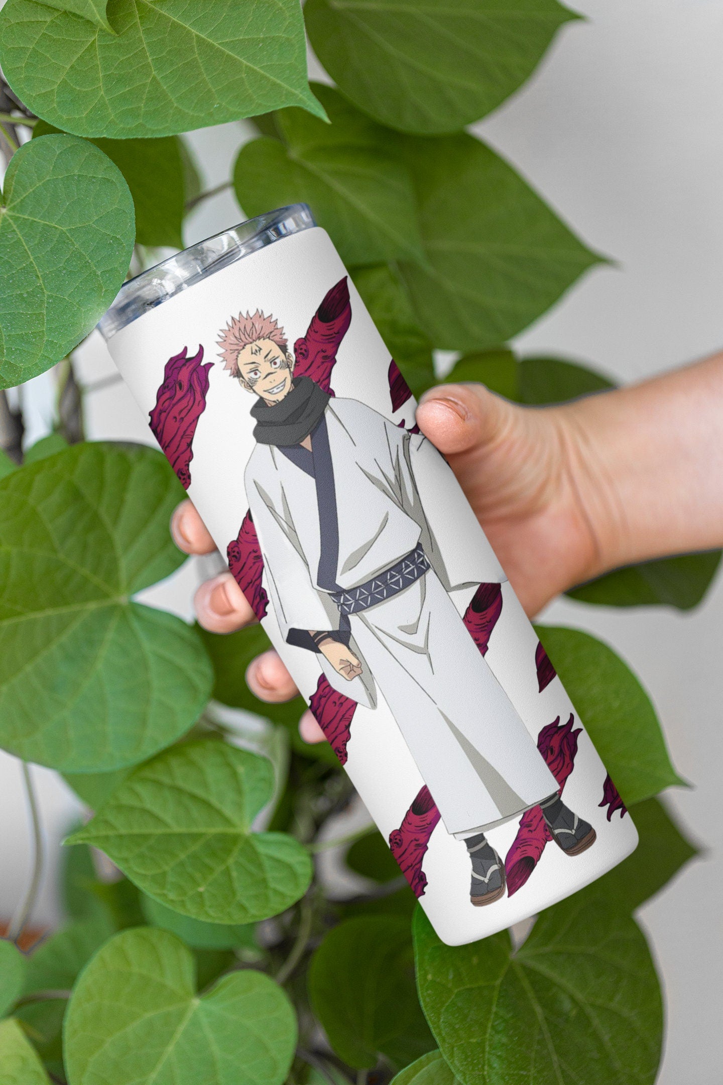Anime Inspired | Yuji Itadori | Sukuna | Megumi |Cursed Fingers Tumbler, 20 oz tumbler, Anime Merch