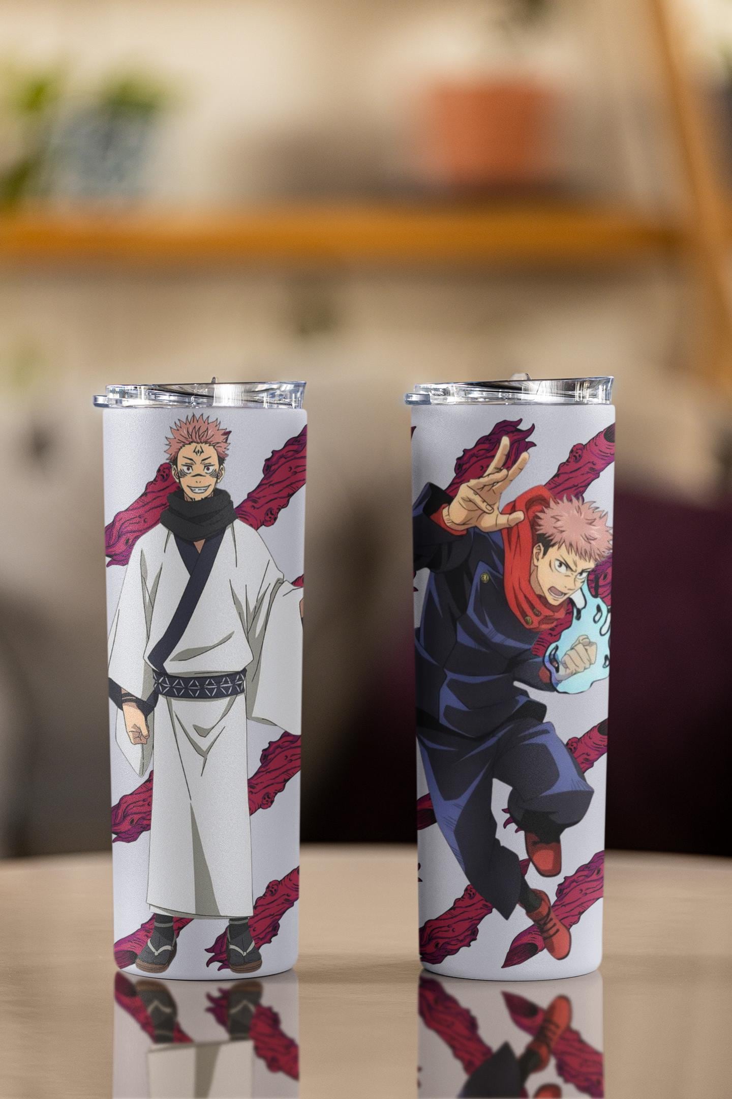 Anime Inspired | Yuji Itadori | Sukuna | Megumi |Cursed Fingers Tumbler, 20 oz tumbler, Anime Merch