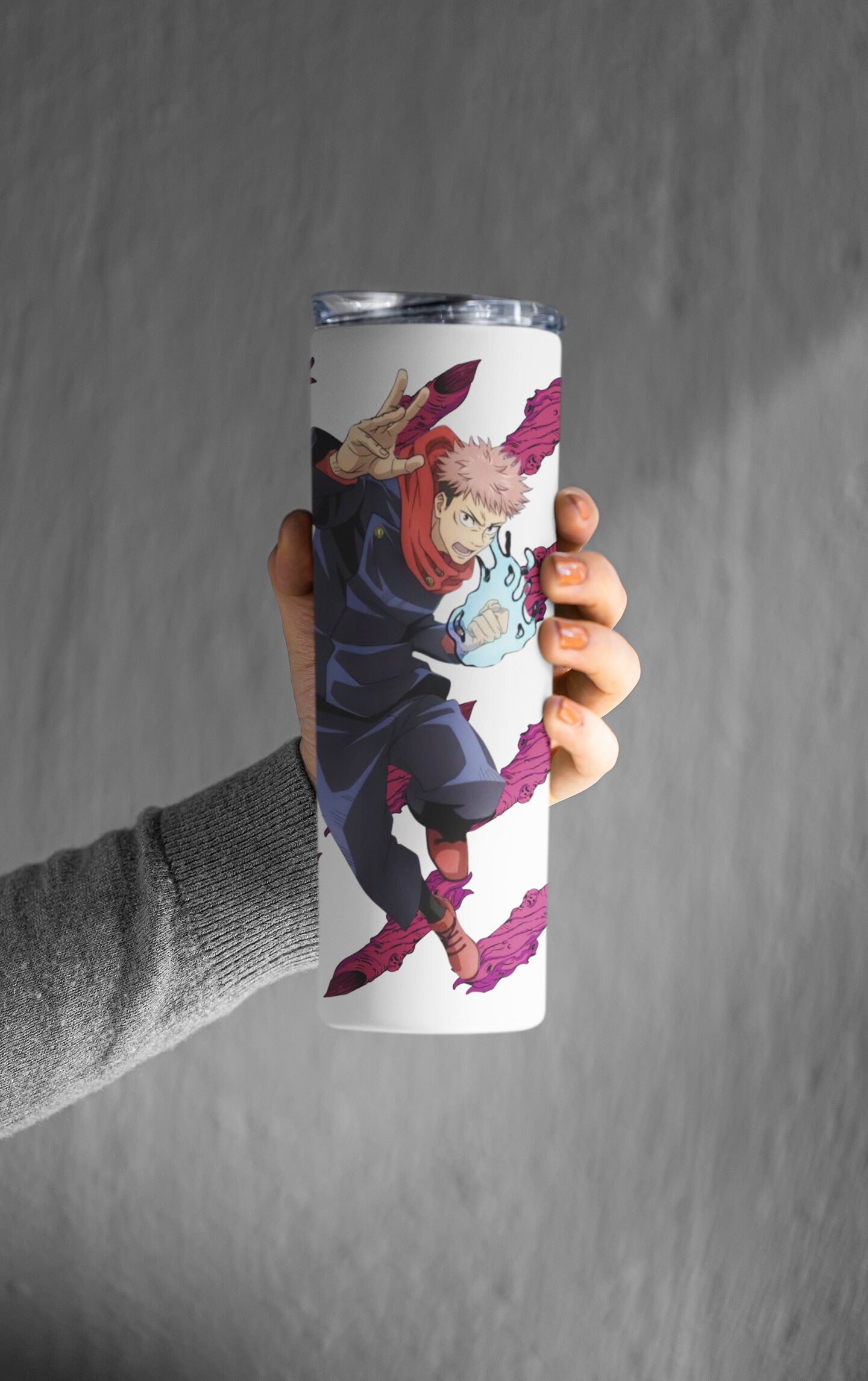 Anime Inspired | Yuji Itadori | Sukuna | Megumi |Cursed Fingers Tumbler, 20 oz tumbler, Anime Merch