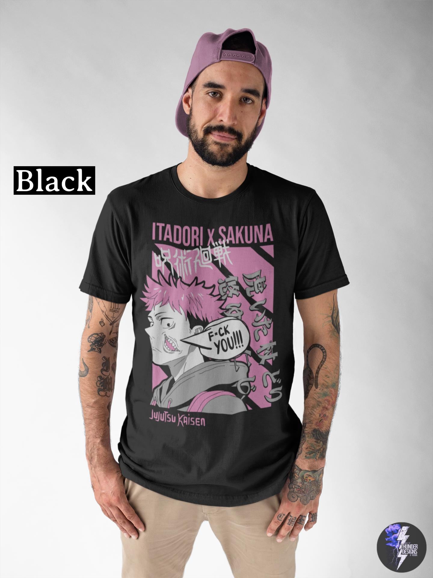 JJK Shirt | Itadori x Sakuna | Anime T-Shirt, JJK Merch, Otaku