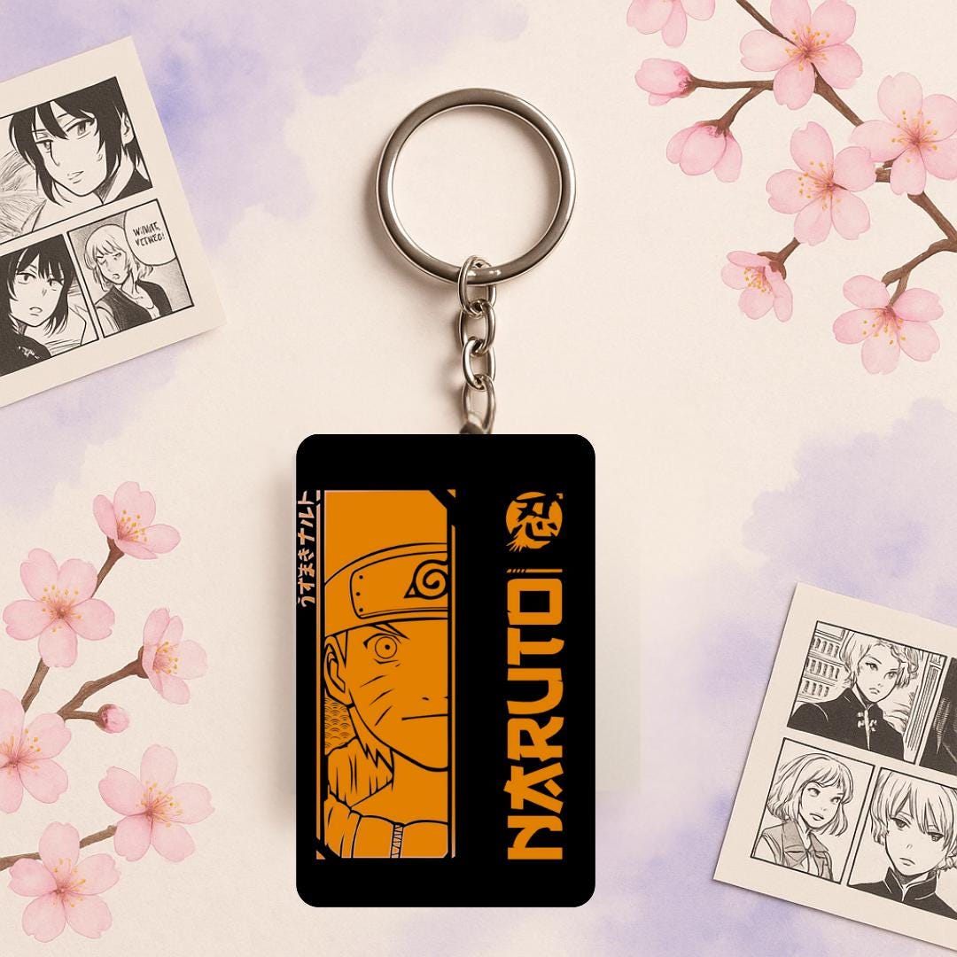Anime Inspired | Naruto Uzumaki Anime Merch – Classic Naruto Fan Art | Tumbler, Keychain | Ninja Gift for Otaku & Anime Fans