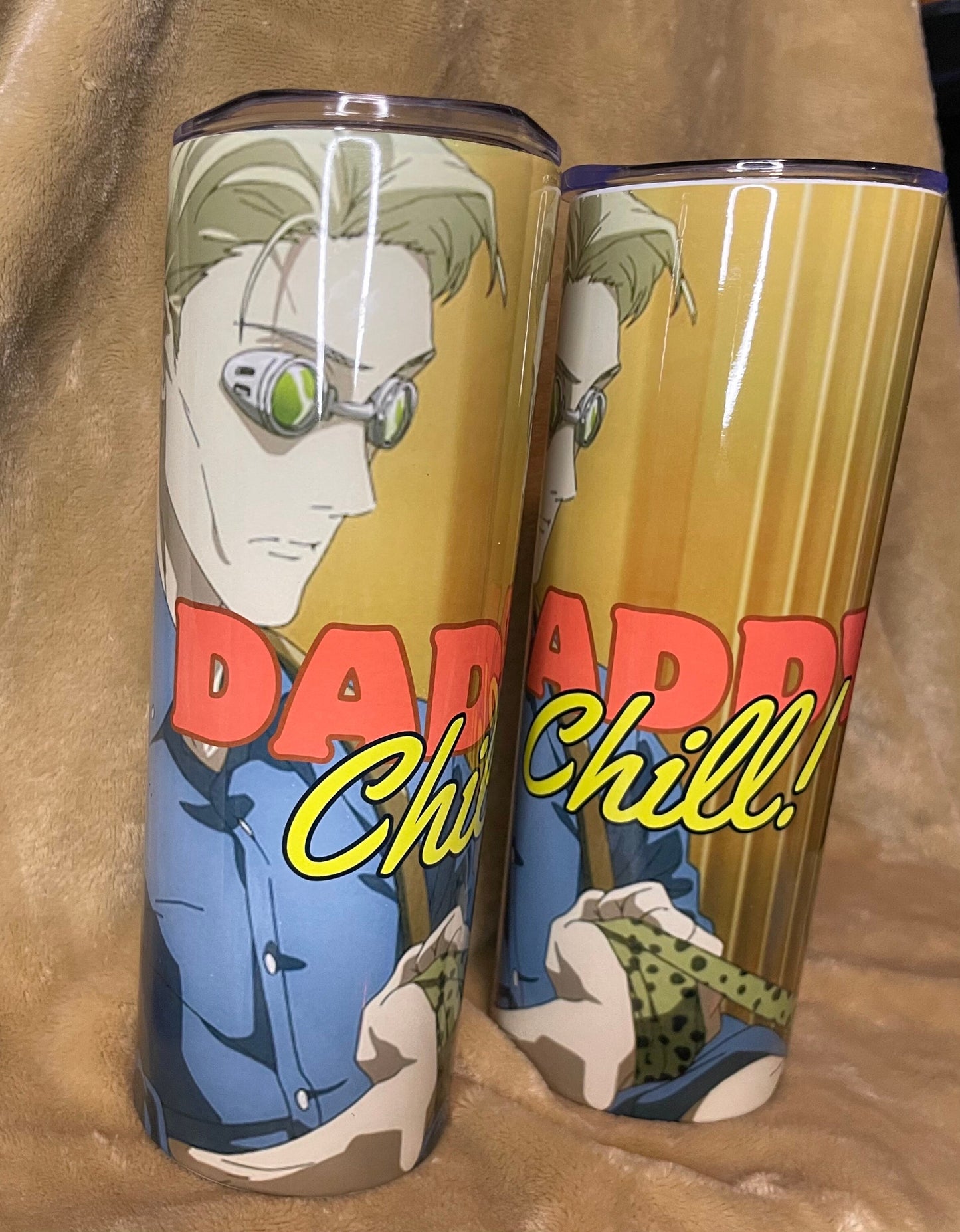 Daddy Chill Tumbler. Anime Inspired 20 oz tumbler, gift