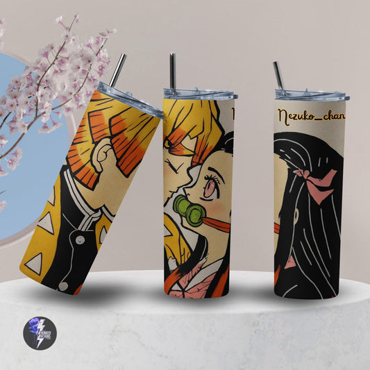 Anime Inspired Love, Anime Tumbler, Hot and Cold Drink Tumbler, Reusable, Custom Gift