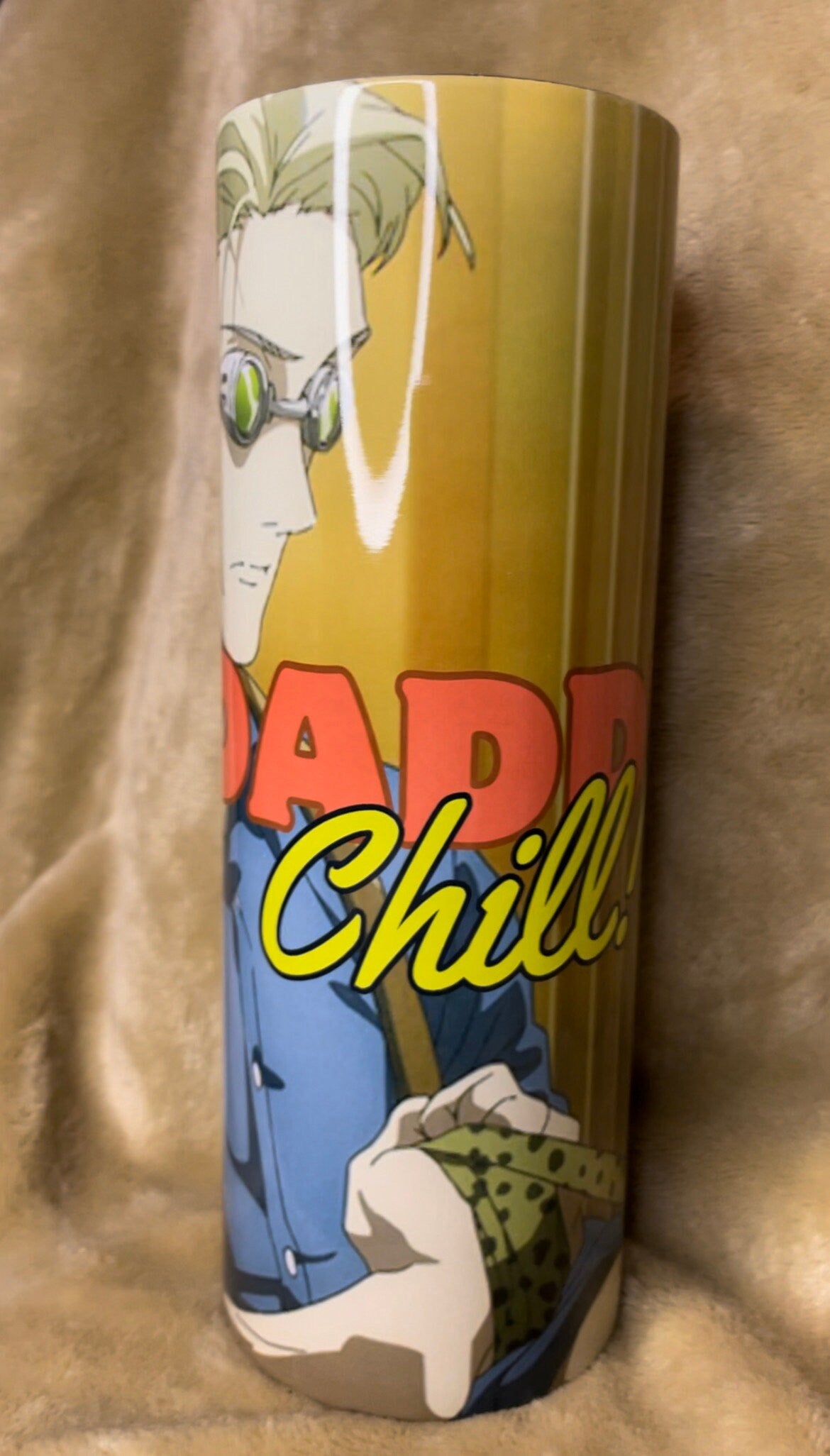Daddy Chill Tumbler. Anime Inspired 20 oz tumbler, gift
