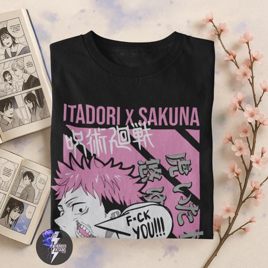 JJK Shirt | Itadori x Sakuna | Anime T-Shirt, JJK Merch, Otaku