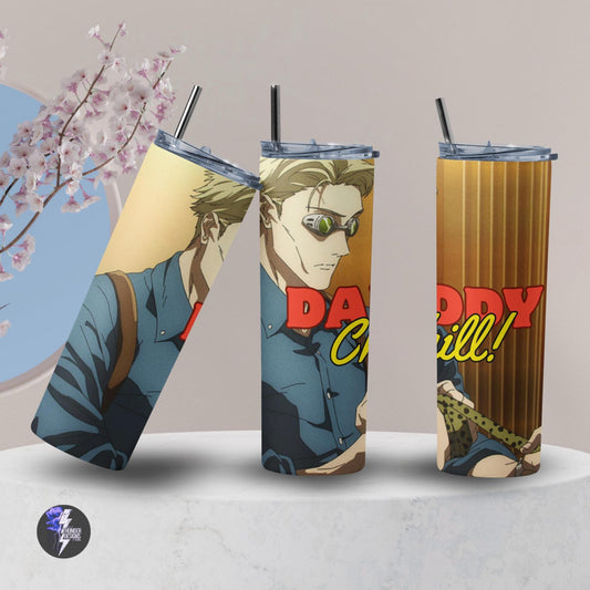Daddy Chill Tumbler. Anime Inspired 20 oz tumbler, gift