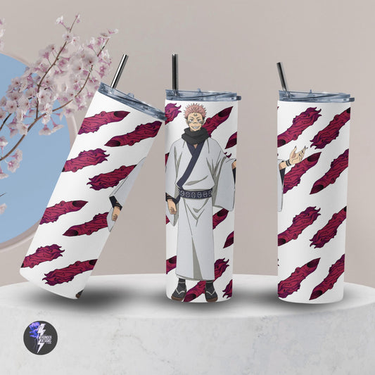 Anime Inspired | Yuji Itadori | Sukuna | Megumi |Cursed Fingers Tumbler, 20 oz tumbler, Anime Merch