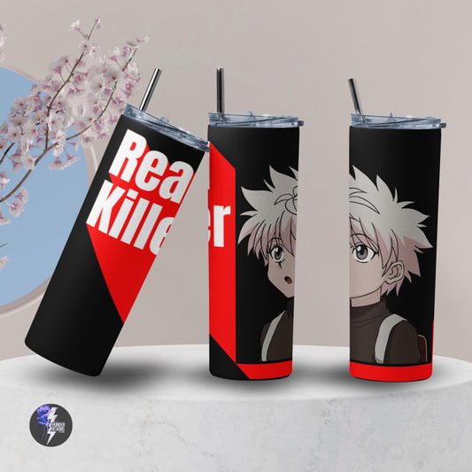 Anime Inspired | Killua Zoldyck Anime Merch – Hunter x Hunter Fan Art | Chibi Sticker, Tumbler, Tee, Keychain | Anime Gift for Otaku Fans