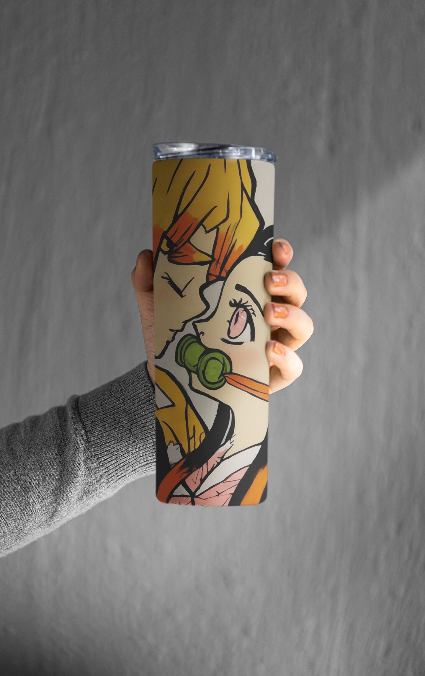 Anime Inspired Love, Anime Tumbler, Hot and Cold Drink Tumbler, Reusable, Custom Gift