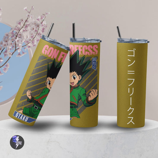 Anime Inspired | Gon Freecss Anime Merch – Hunter x Hunter Fan Art | Tumbler, Keychain | Anime Gift for Otaku & Collectors