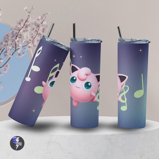 Jiggly Puff! Music Note Tumbler. Pokémon, 20 oz tumbler, gift
