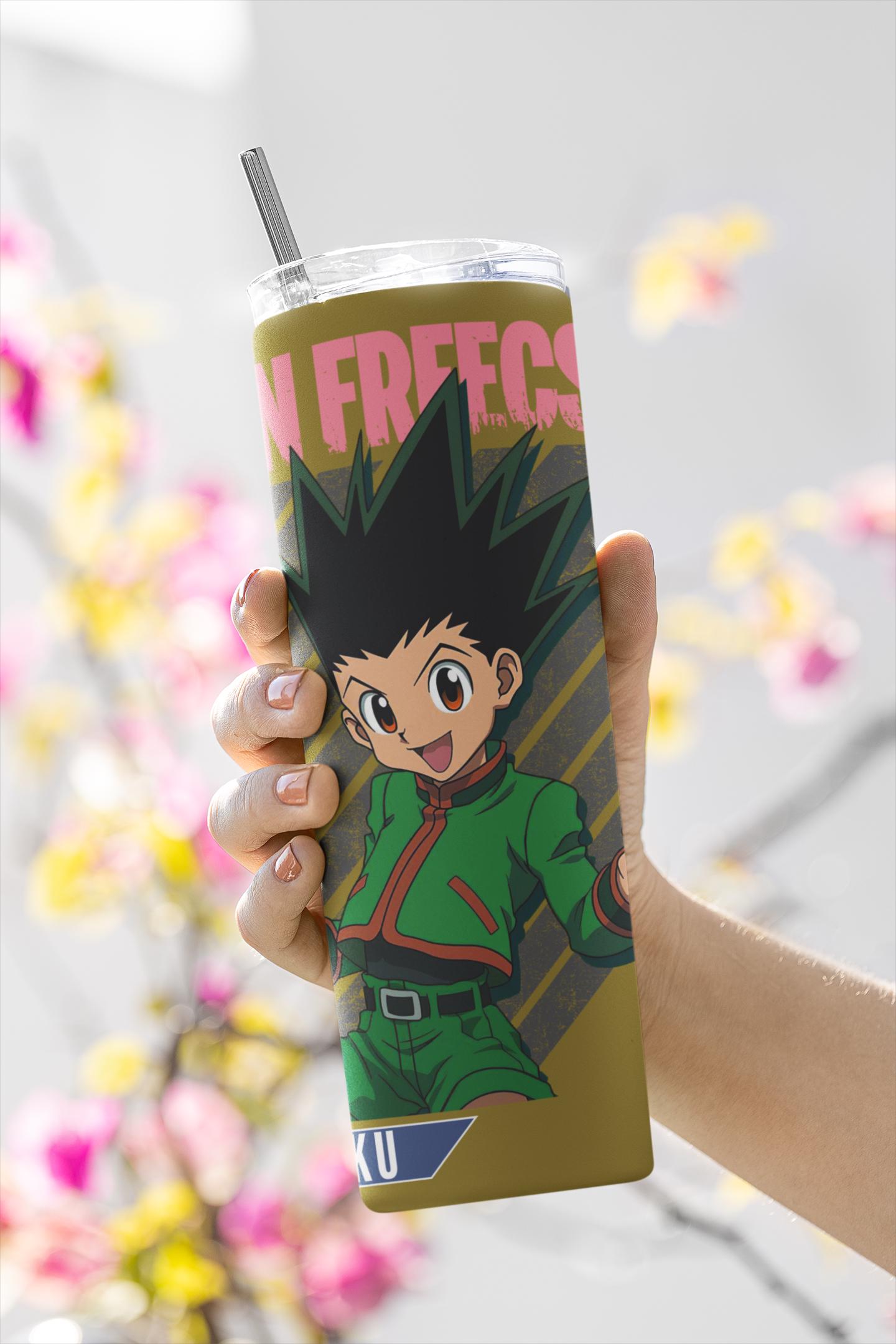 Anime Inspired | Gon Freecss Anime Merch – Hunter x Hunter Fan Art | Tumbler, Keychain | Anime Gift for Otaku & Collectors
