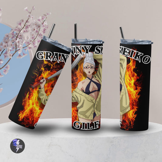 Dandadan, Granny Seiko Ayase, Anime Inspired 20 oz tumbler, perfect gift, Manga, Gilf