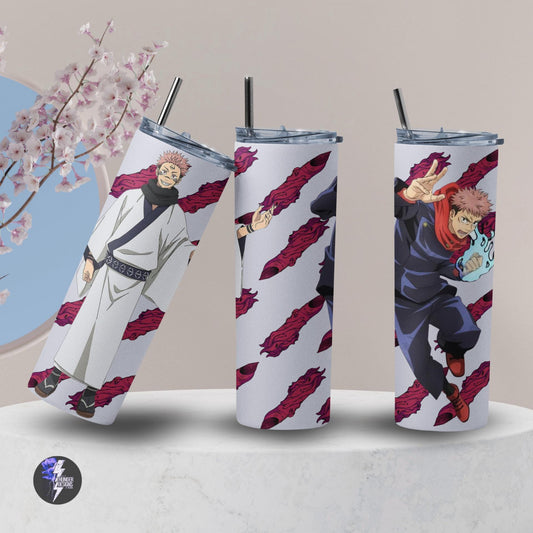 Anime Inspired | Yuji Itadori | Sukuna | Megumi |Cursed Fingers Tumbler, 20 oz tumbler, Anime Merch
