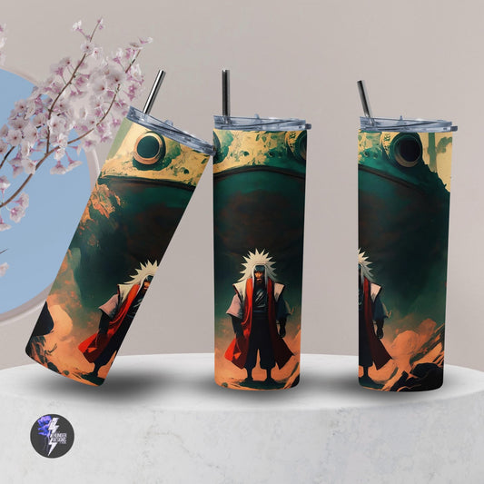 Anime Inspired Tumbler, Toad Sage, 20oz tumbler,  Tumbler with Lid, Anime Cup, Gift for Christmas