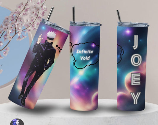 Jujutsu Kaisen, Anime Inspired Tumbler Personalized Infinite Void Tumbler, Manga Series, Anime Cup